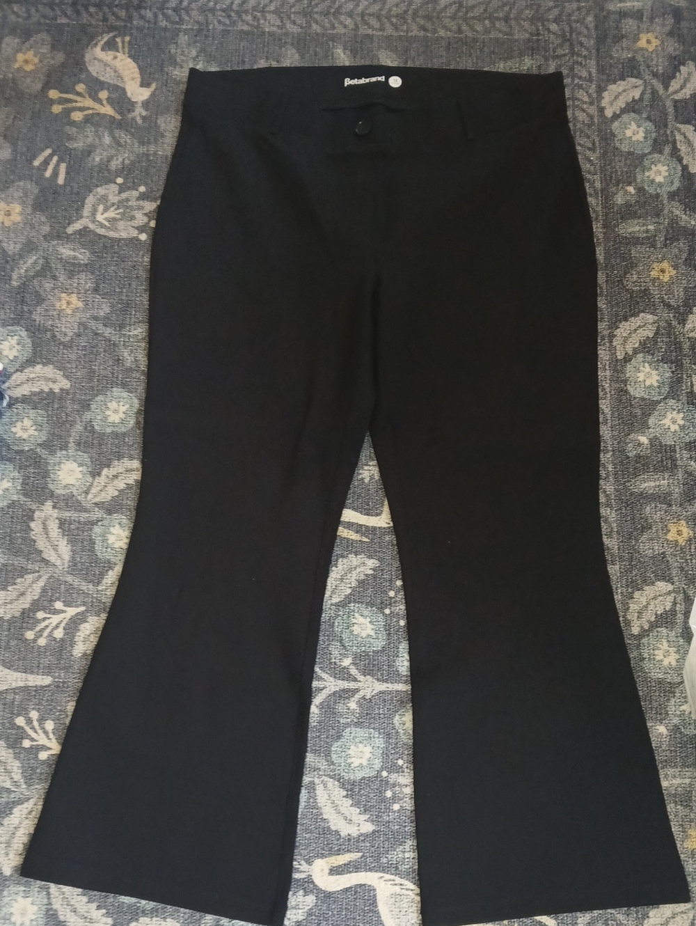 Betabrand Black Boot Cut Women's Pants